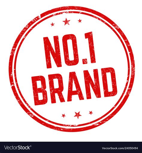 No 1 brand sign or stamp Royalty Free Vector Image