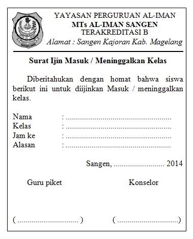 Halaman Unduh Untuk File Contoh Surat Izin Keluar Sekolah Yang Ke