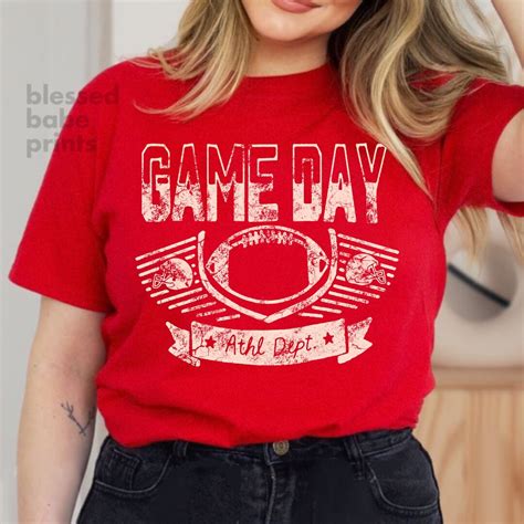 Vintage Game Day Football Graphic Tee Etsy Uk