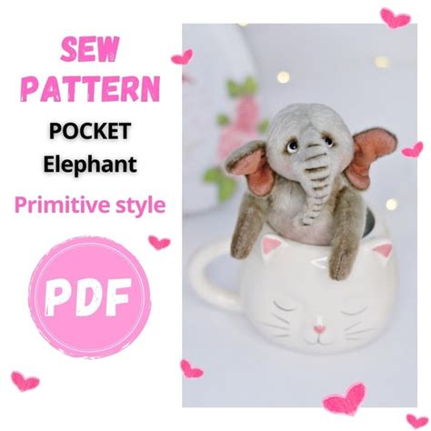 Elephant, Elephant Sewing Pattern, Elephant Pattern Toy, Plu | Inspire Uplift