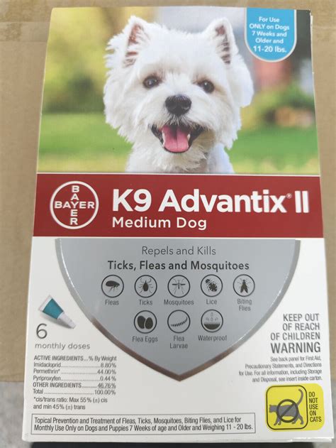 K9 Advantix Ii 6 Doses Monthly Flea And Tick Grelly Usa