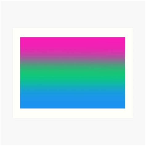 Polysexual Pride Flag Gradient Art Print By Justgottadraw Redbubble