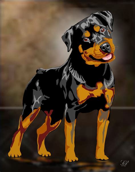 Rottweiler Dog Custom Dog Art Print Unique Dog Art Dog Etsy