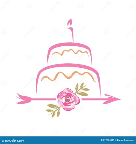 Cake Logo Birthday Cake Logo Stock Illustration Illustration Of