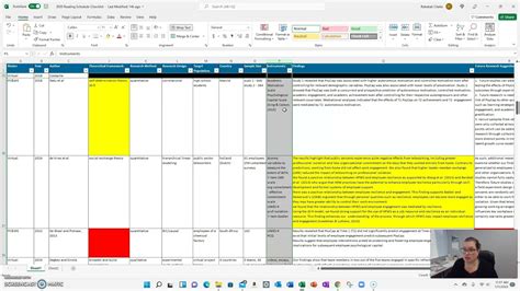 Literature Review Excel Template