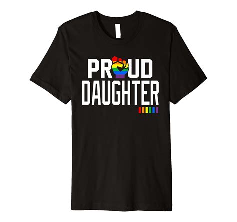 Proud Daughter Gay Pride Month Lgbtq Premium T Shirt Stellanovelty