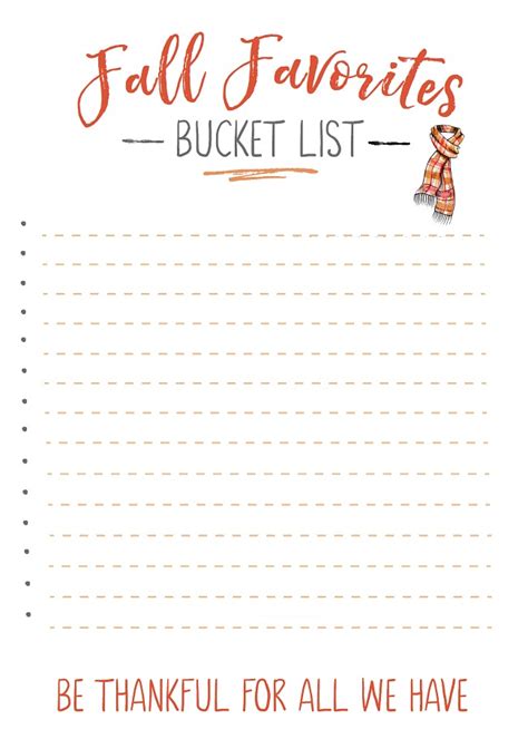 Bucket List Template Free List Templates