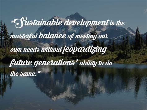 Sustainable Development is a Masterful Balance - Denbow