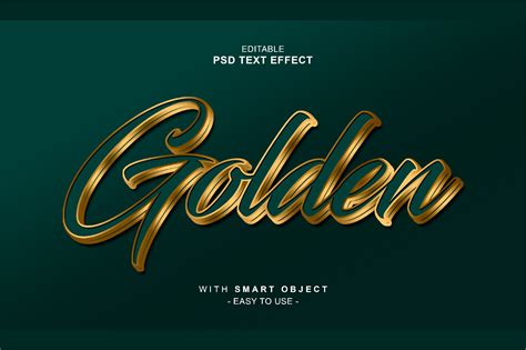 D Golden Editable Text Effect Psd Graphic By Chaska Id Creative Fabrica