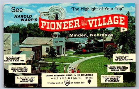 Postcard Ne See Harold Warps Pioneer Village Minden Nebraska W9 Ebay