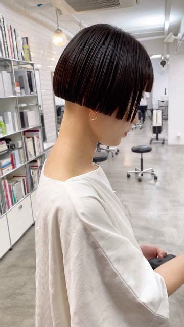 Bowl Haircuts Short Bob Haircuts Shaved Nape Straight Bangs Blunt