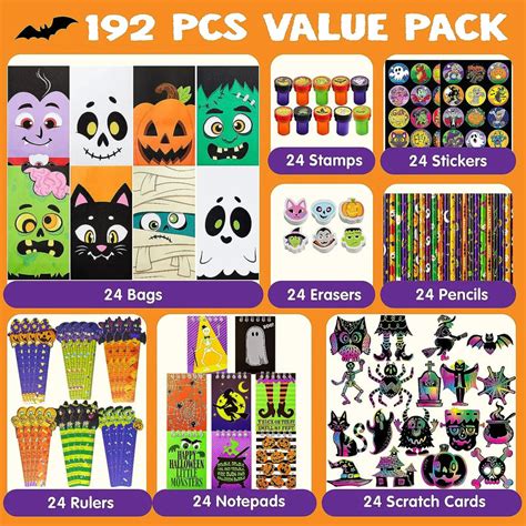 192pcs Halloween Themed Stationery Set