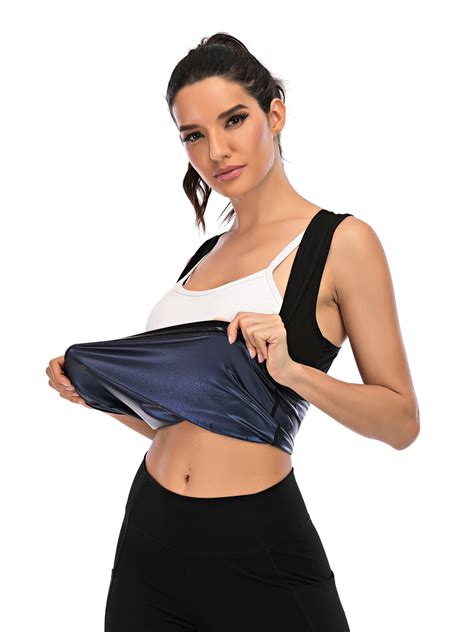 Fannyc Women Sauna Suit Waist Trainer Polymer Vest Hot Sweat Enhancing Body Shaper For Weight