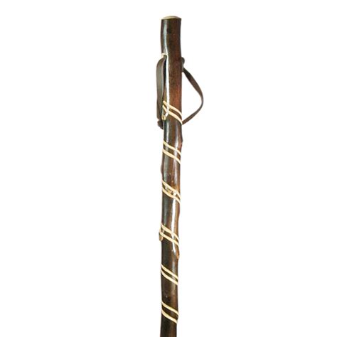 Chestnut Hiking Staff With Spiral 3124 The Walking Stick Store