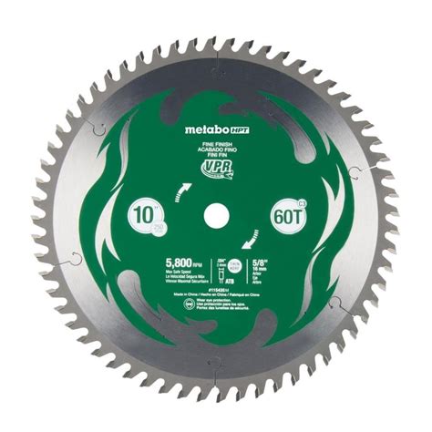 Hitachi Viper 10-in 60-Tooth Carbide Miter Saw Blade at Lowes.com