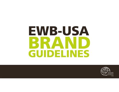 Ewb Usa Brand Guidelines By Engineers Without Borders Usa Issuu