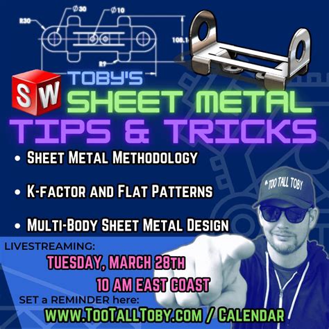 SHEET METAL TIPS & TRICKS Livestream - Tuesday at 10 AM : r/SolidWorks