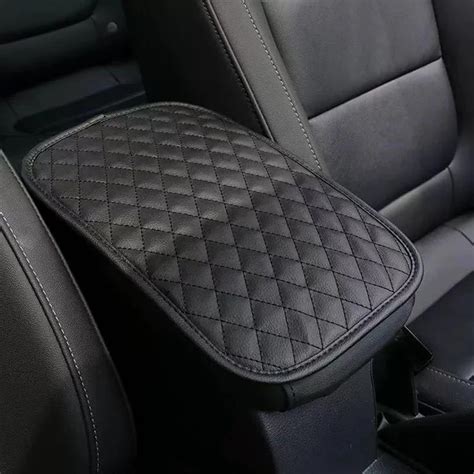 Reposabrazos Universal Para Coche Almohadilla De Cuero A Cuadros