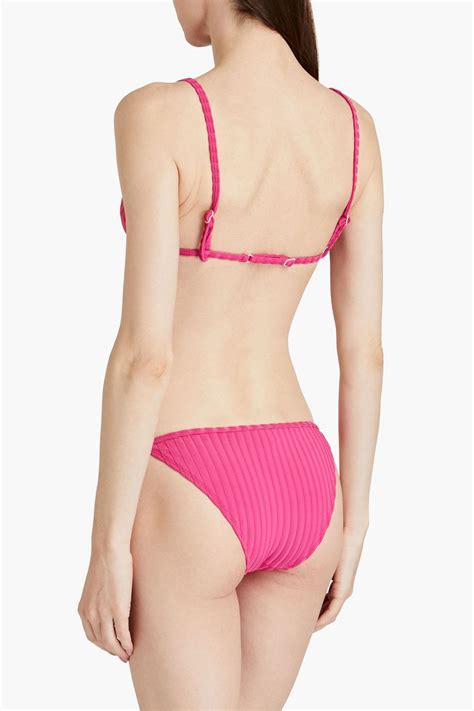 SOLID STRIPED The Lulu Ribbed Recycled Low Rise Bikini Briefs THE