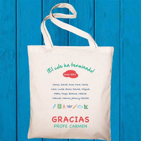 Bolsa Tote Bio Personalizada Para Profe Calledelregalo Es