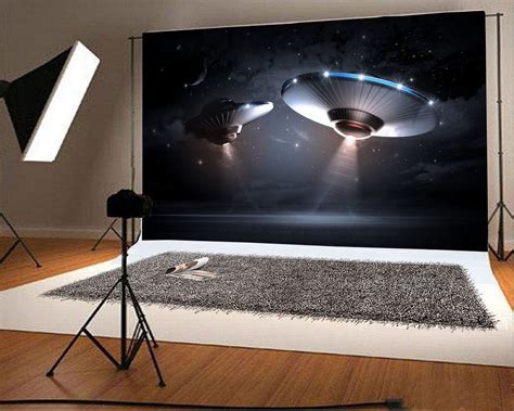 Polyester Fabric Ufo Backdrop X Ft Photography Backdrop Glitter Outer