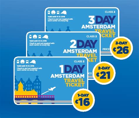 Amsterdam Travel Ticket Amsterdam Travel Card Pth Shop