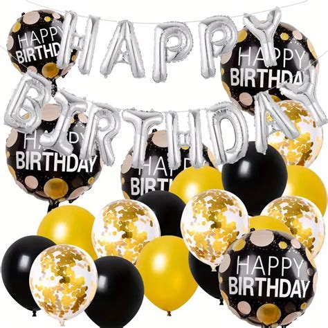 Happy Birthday Aluminum Film Balloon Set Happy Birthday Temu Australia