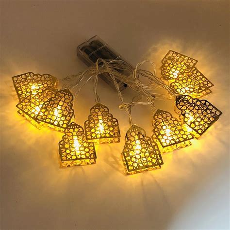 EID Mubarak LED String Lights Islam Muslim Festival Party Moon Star