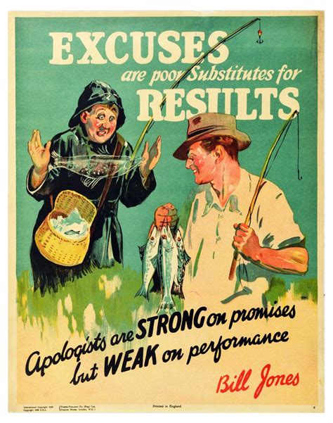 Sold Price Propaganda Poster Bill Jones Excuses Apologies Motivation