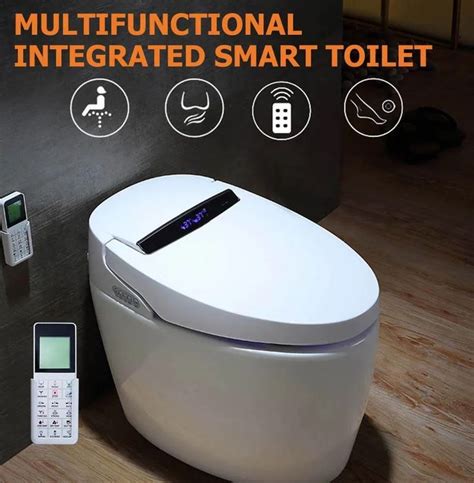 Modern Smart One-Piece 1.28 GPF Floor Mount Elongated Automatic Toilet & Bidet with Seat ...