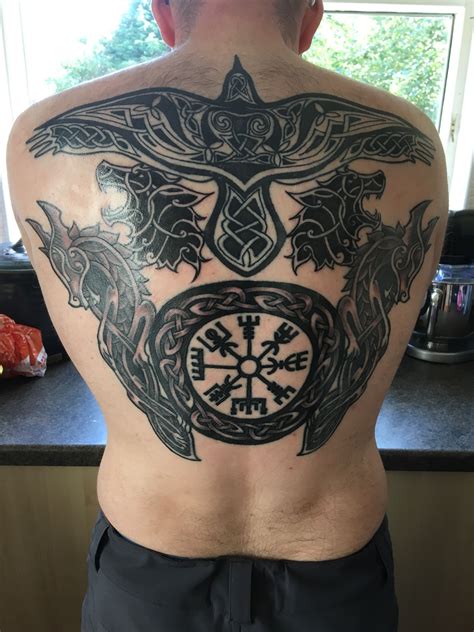 Norse And Celtic Back Tattoo Celtic Tattoos Scandinavian Tattoo