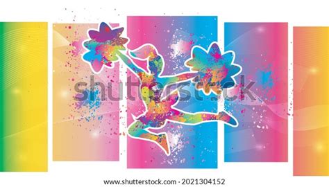 Cheerleading Logo Design Colorful Sport Background Stock Vector (Royalty Free) 2021304152 ...