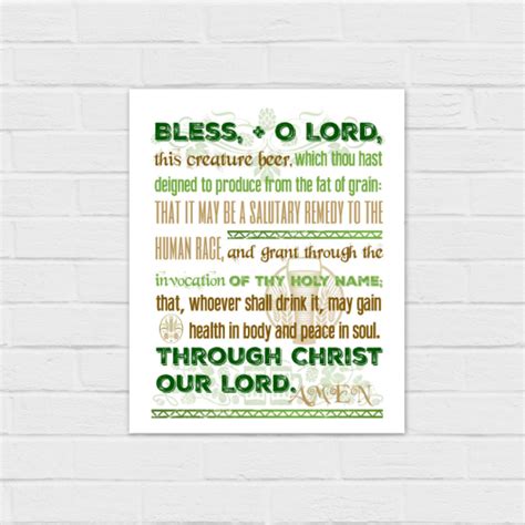 Blessing For Beer In Green 8x10 And Square Digital Download