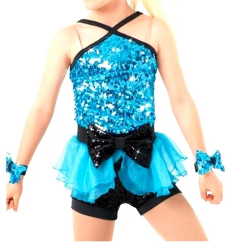 Weissman Costumes Weissman Dance Costume In Tourquiose Black Sequins Poshmark