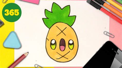 Hur Man Ritar Ananas Kawaii Steg F R Steg Youtube