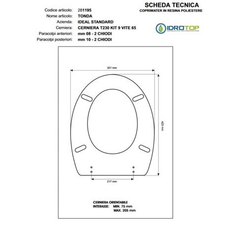 Copriwater Ideal Standard Tonda Bianco I S Cerniera Rallentata Soft Close