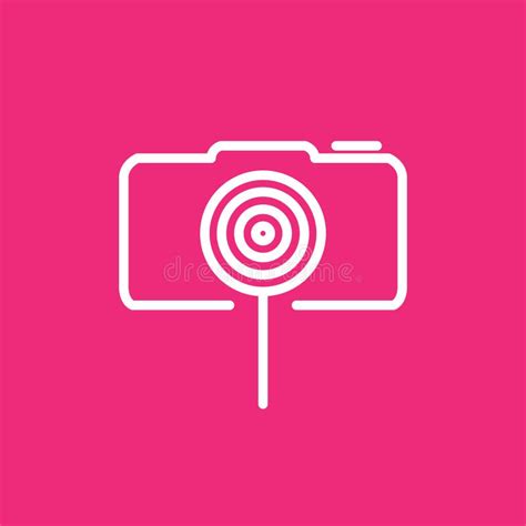 Lollipop Candy With Camera Logo Design Vector Graphic Symbol Icon