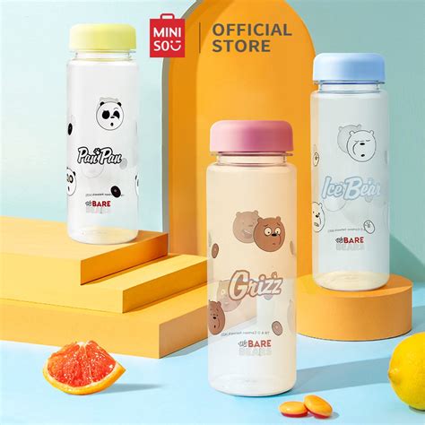 Jual Miniso Botol Minum We Bare Bears Botol Air Minum Ml Botol Air