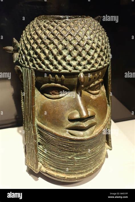 Commemorative Head Of An Oba King Edo People Benin Kingdom Nigeria