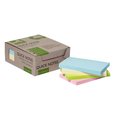 Bloc De Notas Adhesivas Quita Y Pon Q Connect 76x127 Mm 100 Papel