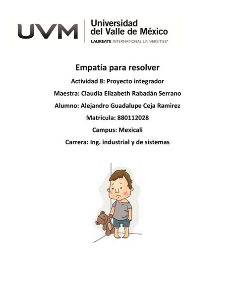 Actividad 3 empatía para resolver uvm Empatía para resolver Actividad