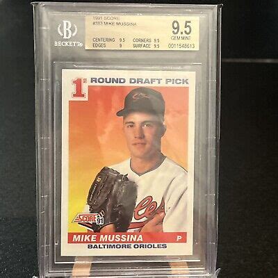 Score Mike Mussina Rookie Card Bgs Ebay