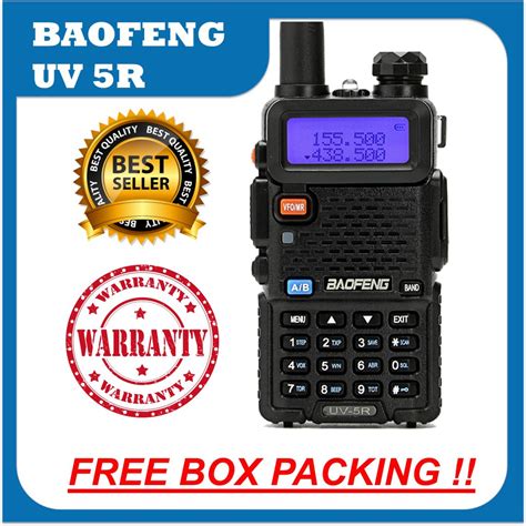 Jual HT Baofeng UV5R Radio Komunikasi UV 5R 5 Watt Dual Band Garansi 1