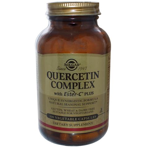 Solgar, Quercetin Complex, with Ester-C Plus, 100 Vegetable Capsules ...