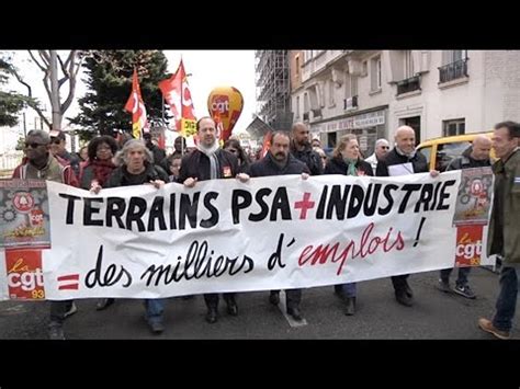 La CGT manifeste pour la réindustrialisation du site PSA d Aulnay sous