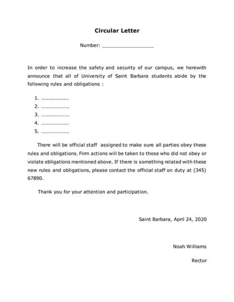 School Circular Letter Pdf