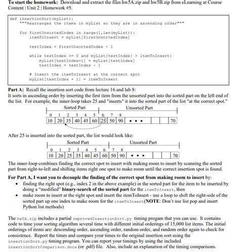 Solved Original Insertionsort Code That Needs Chegg