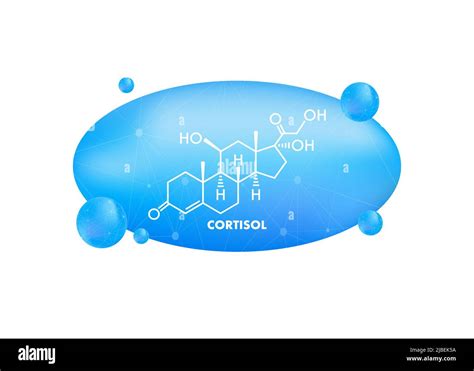 Hormona Del Estrés Fórmula Química De Cortisol Icono De Diseño Médico Ilustración Vectorial