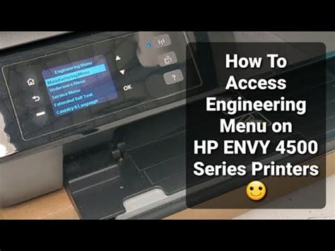 How To Access HP ENVY 4500 Printer Engineering Menu To Service Or Reset