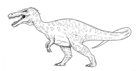 Baryonyx draw – Line art illustrations